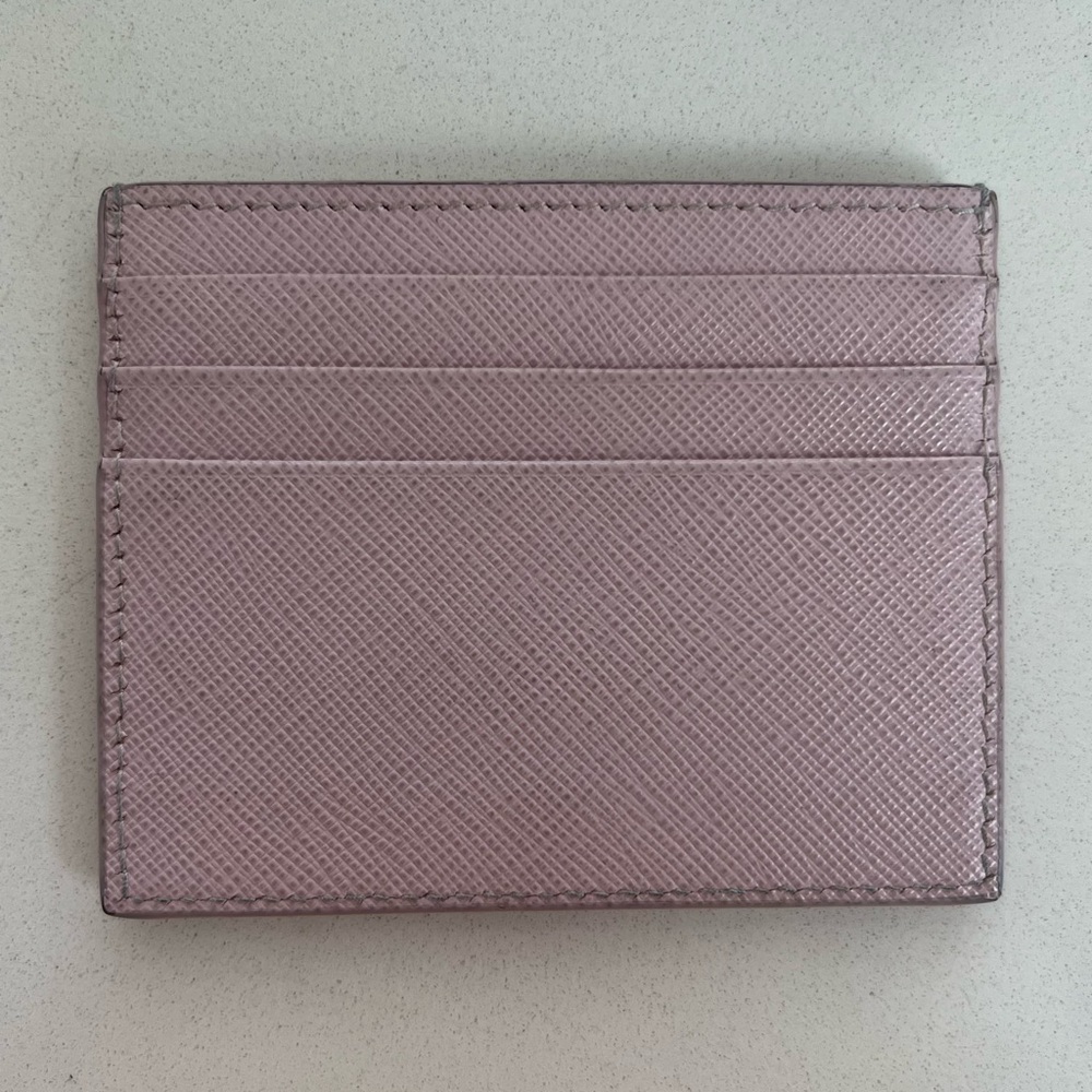 Prada, Saffiano Leather Cardholder, Alabaster Pink - Picture 9 of 10